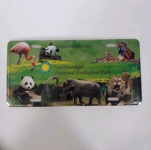 Novelty Washington DC Smithsonian National Zoological Park Animal License Plate
